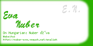 eva nuber business card